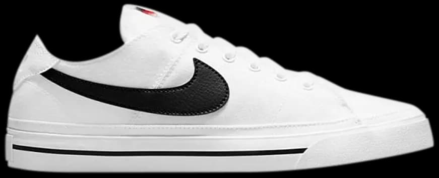 Giày Nike Court Legacy Canvas 'White Black' CW6539-101 Giày Nike Court Legacy Canvas 'White Black' CW6539-101