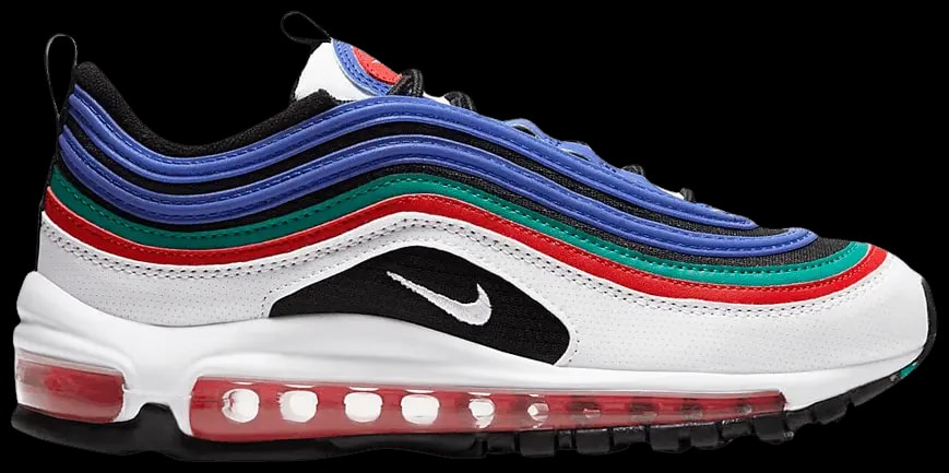 Giày Nike Air Max 97 GS 'White Multi' CW7013-100 — kich-thuoc: lien-he-order Giày Nike Air Max 97 GS 'White Multi' CW7013-100 — kich-thuoc: lien-he-order