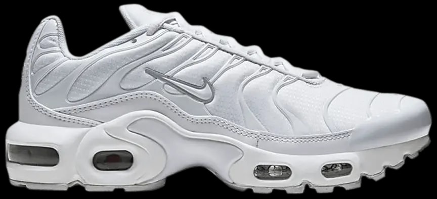 Giày Nike Air Max Plus GS 'White Metallic Silver' CW7044-100 — kich-thuoc: 36 Giày Nike Air Max Plus GS 'White Metallic Silver' CW7044-100 — kich-thuoc: 36