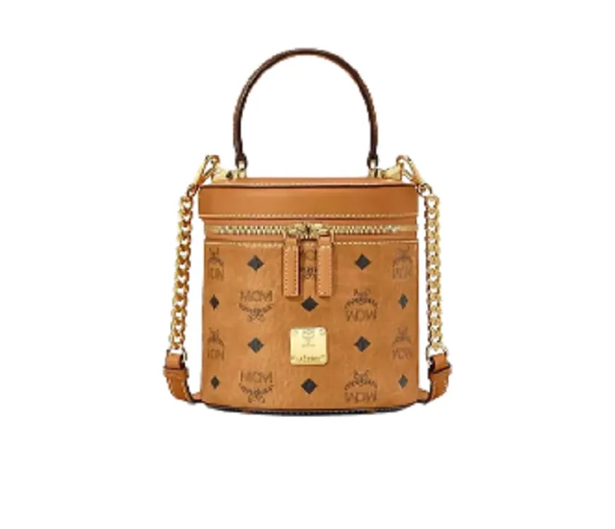 Túi MCM Cylinder Crossbody Visetos Cognac MWRAACG01CO001 Túi MCM Cylinder Crossbody Visetos Cognac MWRAACG01CO001