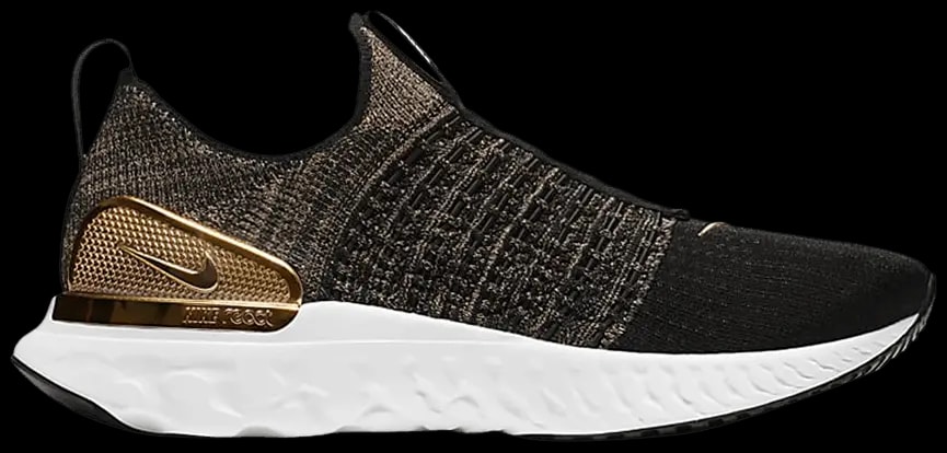 Giày Nike React Phantom Run Flyknit 2 Premium 'Black Metallic Gold' CZ4830-001 — tieu-de: 37-5 Giày Nike React Phantom Run Flyknit 2 Premium 'Black Metallic Gold' CZ4830-001 — tieu-de: 37-5
