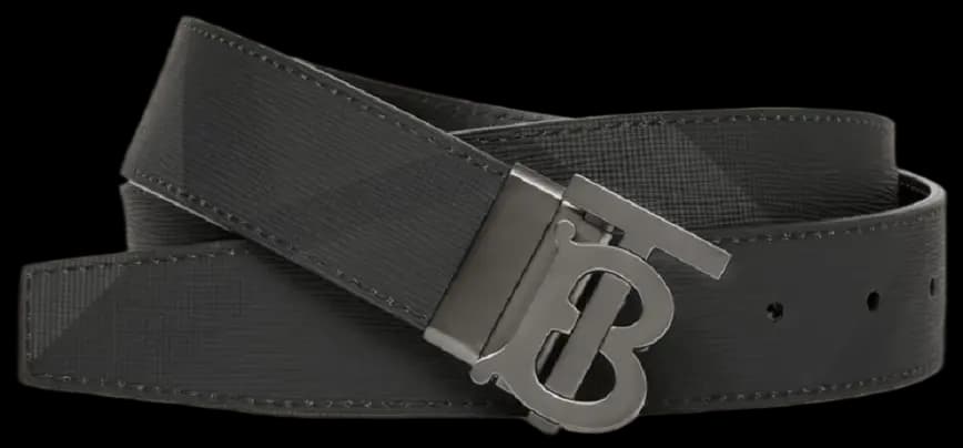 Thắt Lưng Burberry Check and Smooth Leather 'Navy' 80653391 Thắt Lưng Burberry Check and Smooth Leather 'Navy' 80653391