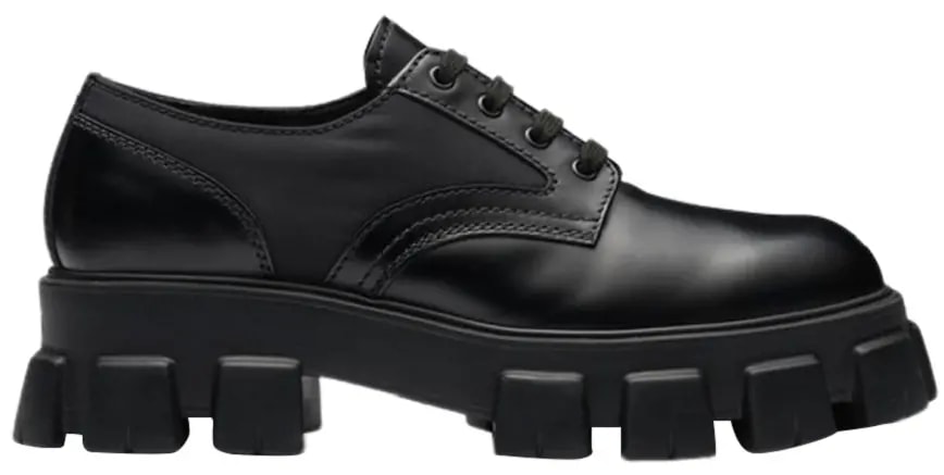 Giày Prada Derby Brushed 'Black' 2EG411-055-F0002 — kich-thuoc: lien-he-order Giày Prada Derby Brushed 'Black' 2EG411-055-F0002 — kich-thuoc: lien-he-order