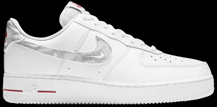 Giày Nike Air Force 1 Low 'Topography Pack White University Red' DH3941-100 Giày Nike Air Force 1 Low 'Topography Pack White University Red' DH3941-100