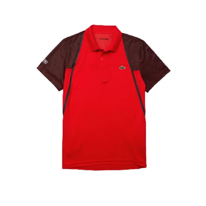 Áo Lacoste Polo SPORT Mesh Sleeved Tennis Red GCR DH4776-51-GCR Áo Lacoste Polo SPORT Mesh Sleeved Tennis Red GCR DH4776-51-GCR