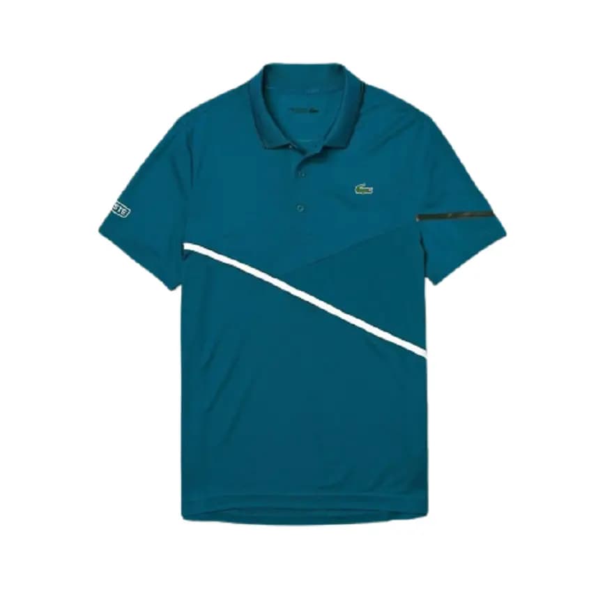 Áo Lacoste Polo Tennis Contrast Accent Pique Green Black DH8501-00-2FC Áo Lacoste Polo Tennis Contrast Accent Pique Green Black DH8501-00-2FC
