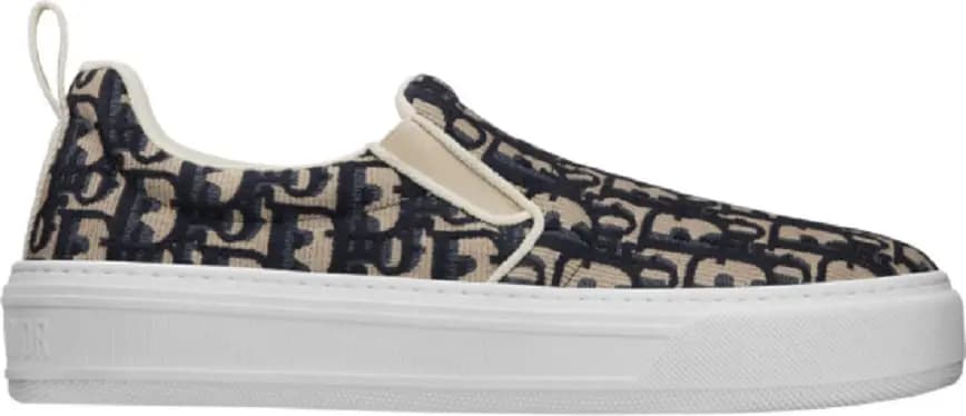 Giày Deep Blue Dior Oblique Embroidered Cotton Slip On KCK298OBE-S56B Giày Deep Blue Dior Oblique Embroidered Cotton Slip On KCK298OBE-S56B