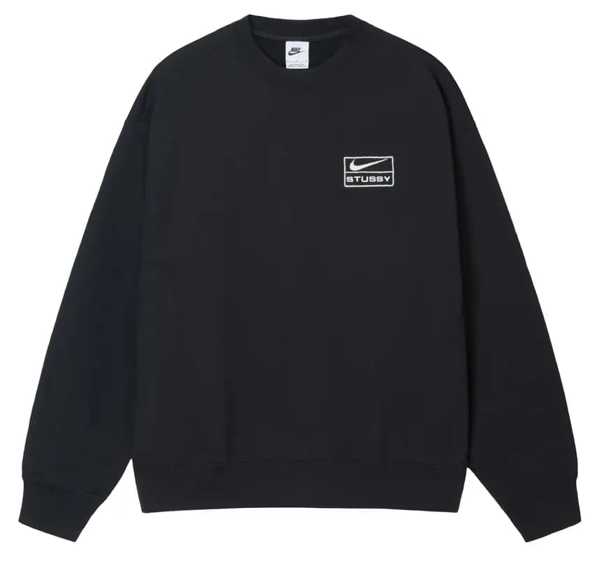 Áo Nike x Stussy Wash Crew Fleece 'Black' DO5310-010 Áo Nike x Stussy Wash Crew Fleece 'Black' DO5310-010