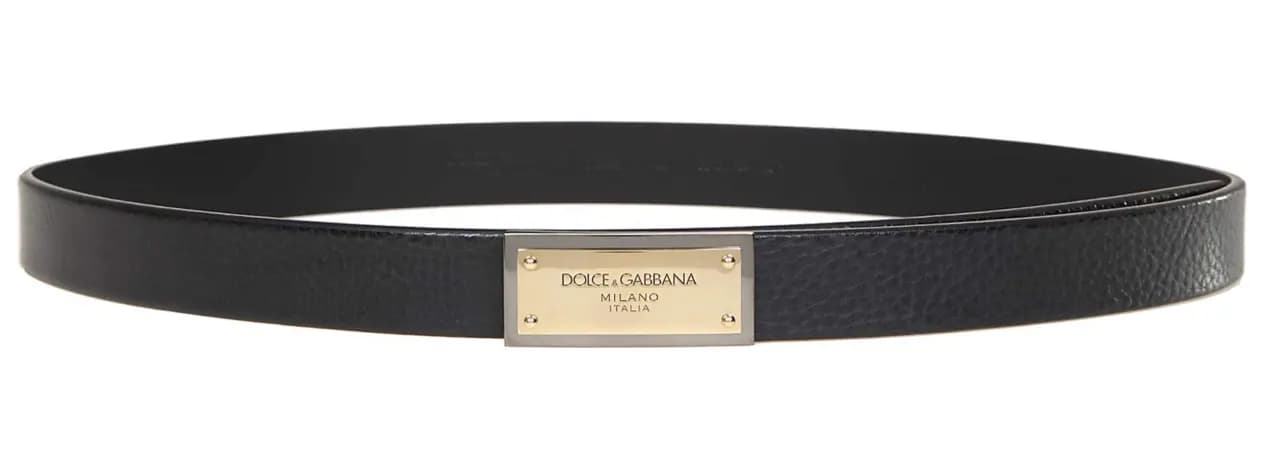 Thắt lưng Dolce & Gabbana Logo Buckle Tumbled Belt BC4591-AV480-80999 Thắt lưng Dolce & Gabbana Logo Buckle Tumbled Belt BC4591-AV480-80999