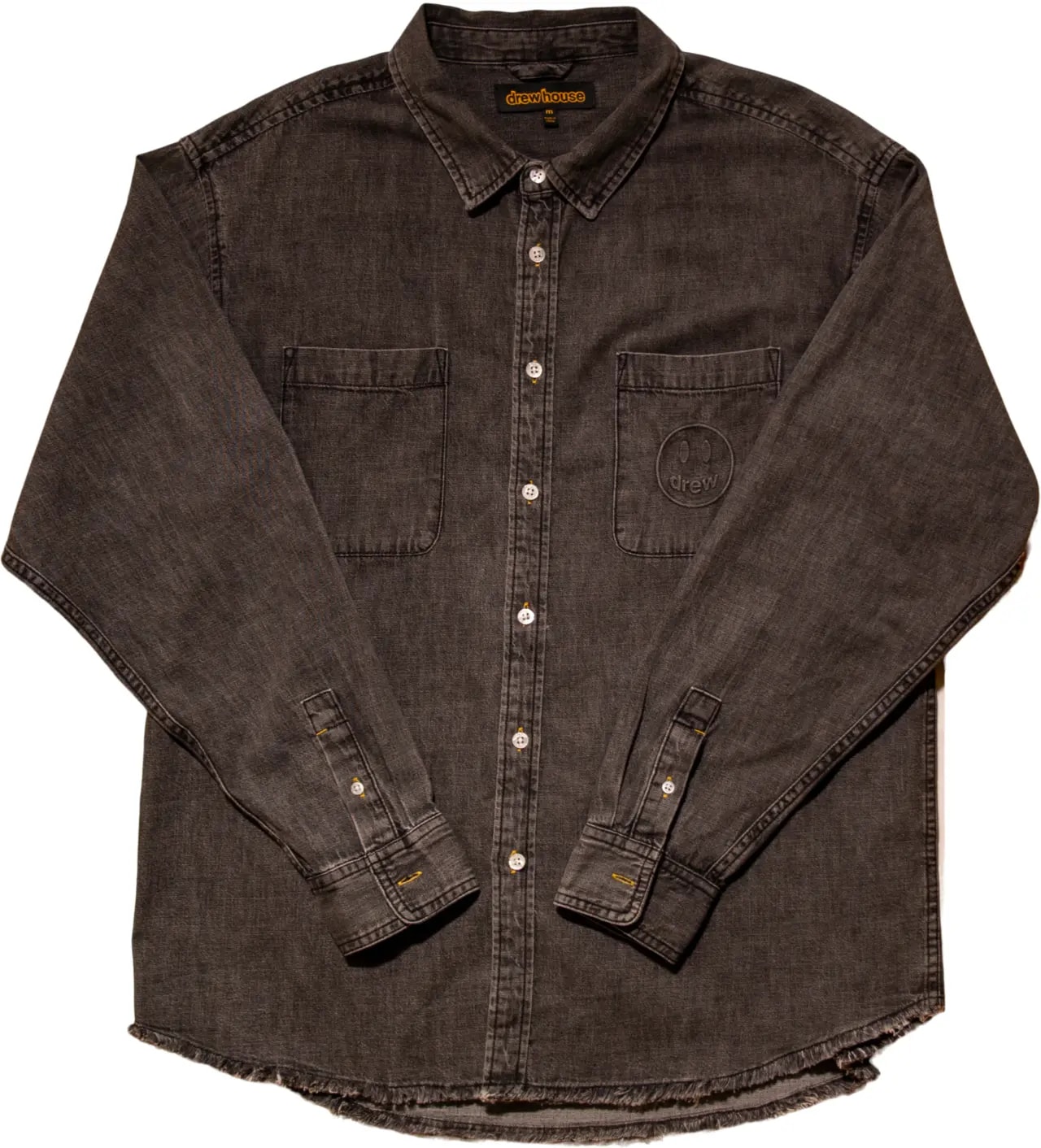 Áo Drew House Lightweight Denim ls Shirt Light Black — kich-thuoc: lien-he-order Áo Drew House Lightweight Denim ls Shirt Light Black — kich-thuoc: lien-he-order