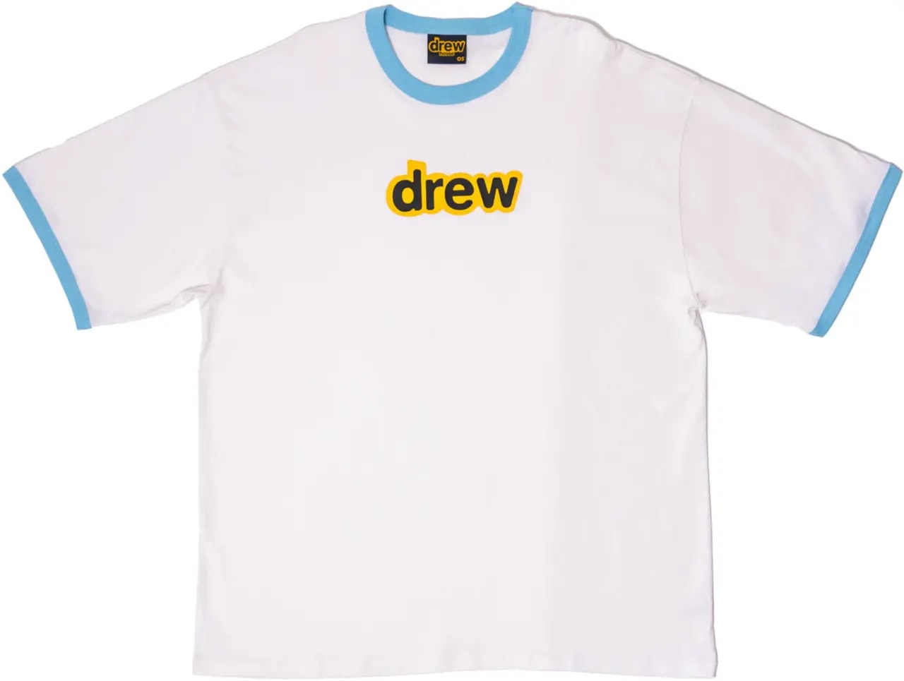 Áo Drew House Oversized Secret SS Ringer Tee White Sea Blue — kich-thuoc: lien-he-order Áo Drew House Oversized Secret SS Ringer Tee White Sea Blue — kich-thuoc: lien-he-order