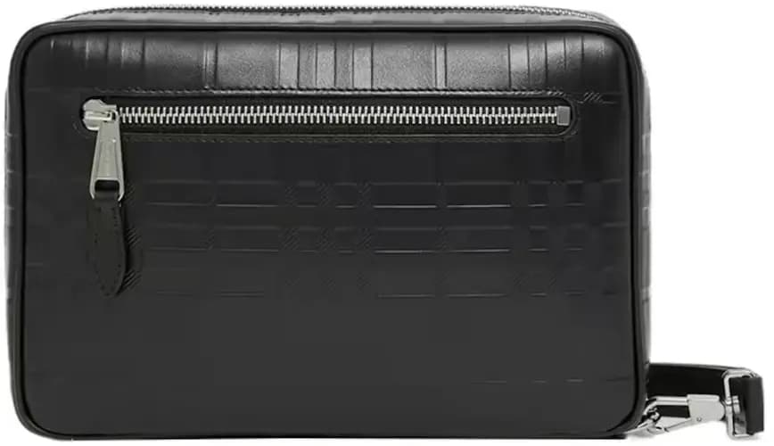 Túi Burberry Embossed Check Leather Zip Pouch 'Black' 80493271 Túi Burberry Embossed Check Leather Zip Pouch 'Black' 80493271