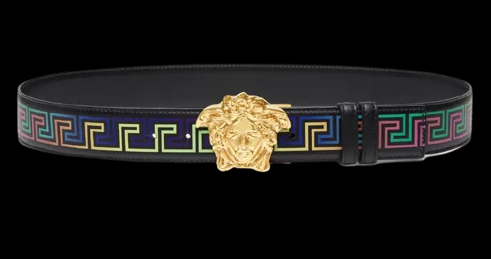 Thắt lưng Versace Men's Neon Fret Print Belt DCU6705-1A00872-5B02V Thắt lưng Versace Men's Neon Fret Print Belt DCU6705-1A00872-5B02V