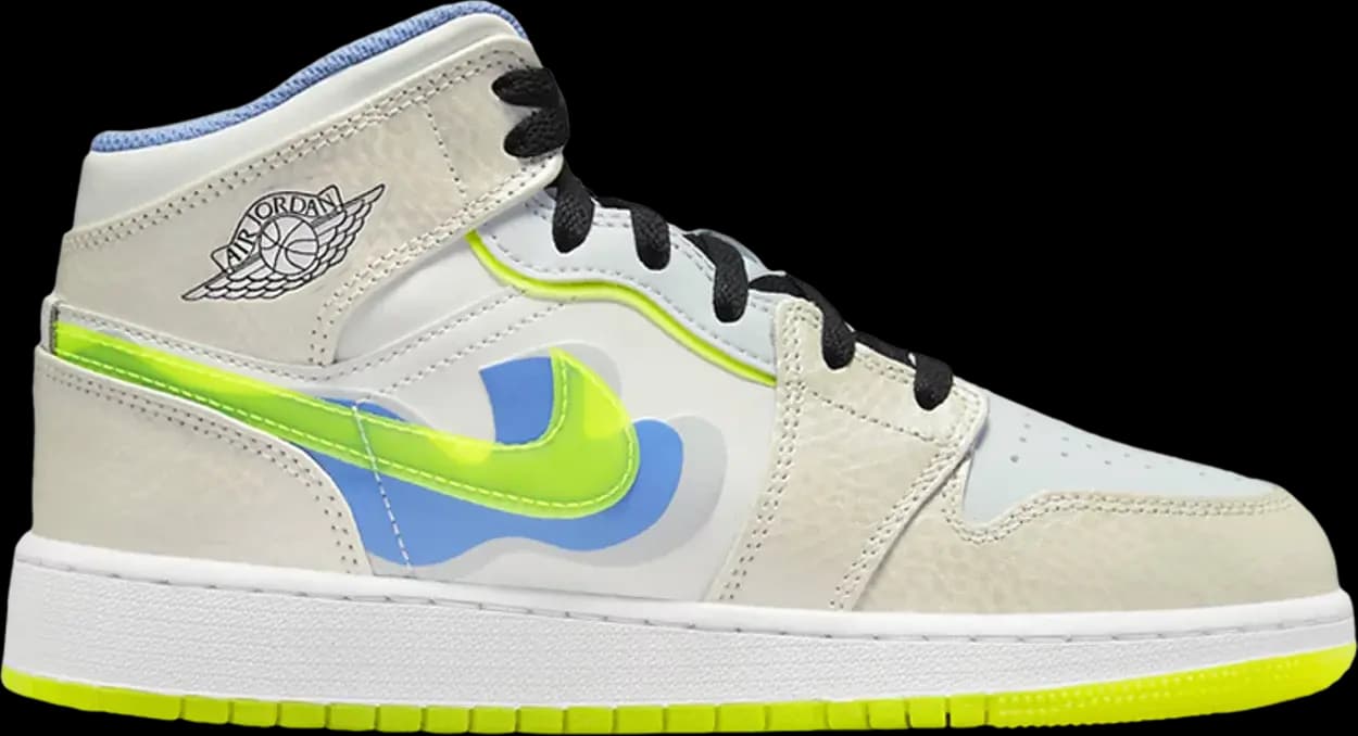 Giày Nike Air Jordan 1 Mid SE GS 'Warped Swoosh' DV1314-017 Giày Nike Air Jordan 1 Mid SE GS 'Warped Swoosh' DV1314-017