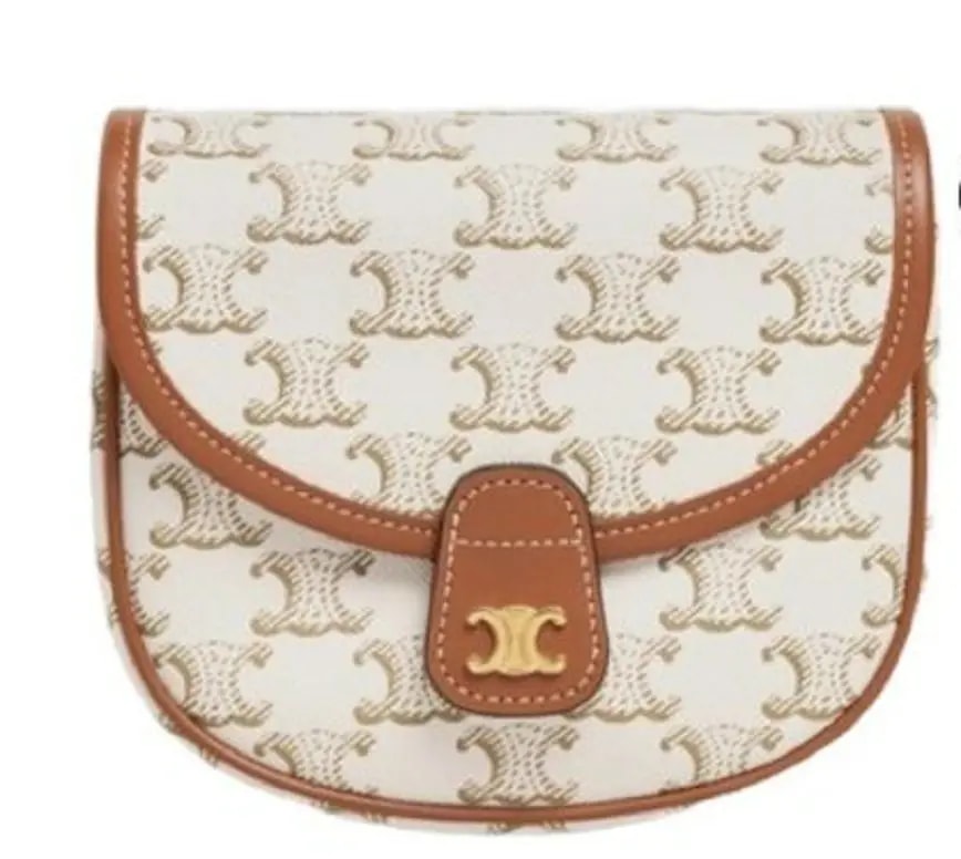 Túi Celine Triomphe Canvas Calfskin 'White' 196702BZJ-01BC Túi Celine Triomphe Canvas Calfskin 'White' 196702BZJ-01BC