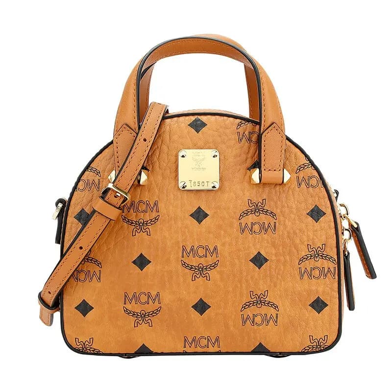 Túi MCM Mini Essential Half Moon Tote Visetos Cognac MWTASSE20CO001 Túi MCM Mini Essential Half Moon Tote Visetos Cognac MWTASSE20CO001