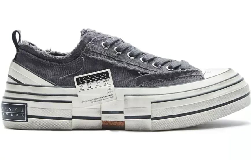 Giày xVESSEL GOP Lows Iron Grey Deconstructed Canvas F21X012G Giày xVESSEL GOP Lows Iron Grey Deconstructed Canvas F21X012G