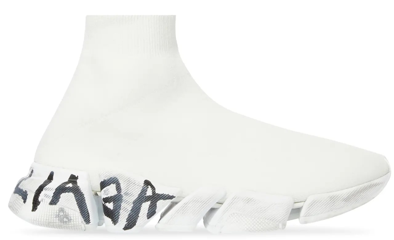 Giày Balenciaga Speed 2.0 Graffiti Recycled Knit Trainers 'White' 617196W2DD42091 — kich-thuoc: lien-he-order Giày Balenciaga Speed 2.0 Graffiti Recycled Knit Trainers 'White' 617196W2DD42091 — kich-thuoc: lien-he-order