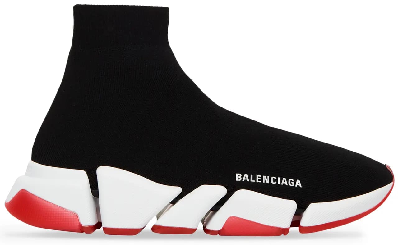 Giày Balenciaga Bicolor Transparent Sole Speed 2 'Black' 654020W2DI21096 Giày Balenciaga Bicolor Transparent Sole Speed 2 'Black' 654020W2DI21096