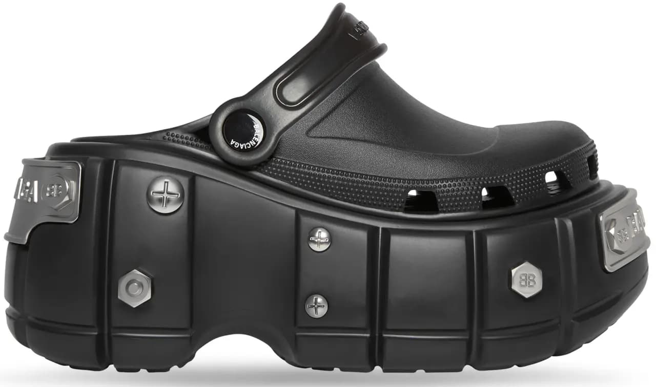 Dép Balenciaga Crocs Mule 'Black Rubber' 687398W1S8N1081 Dép Balenciaga Crocs Mule 'Black Rubber' 687398W1S8N1081