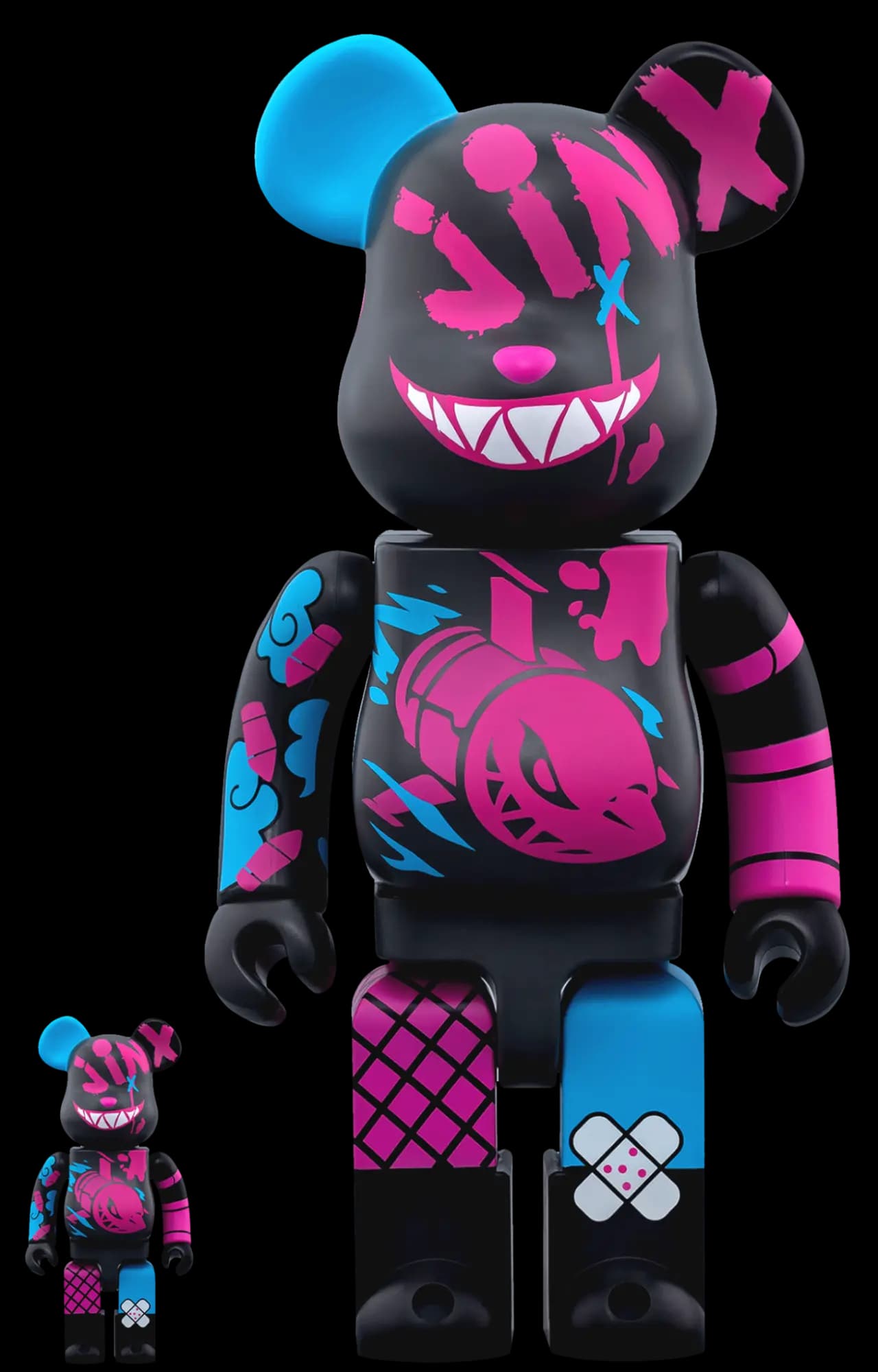 Mô hình Bearbrick × LOL Jinx 100% & 400% Mô hình Bearbrick × LOL Jinx 100% & 400%