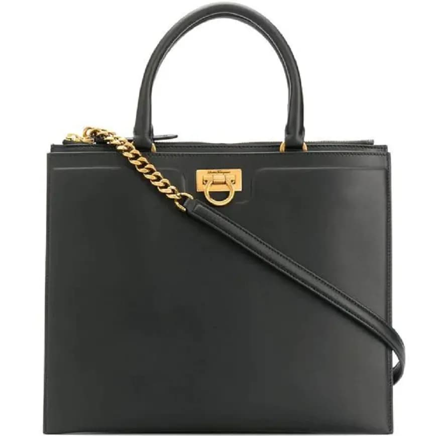 Túi Salvatore Ferragamo Ladies Trifolio 'Black' 21H995-724602 Túi Salvatore Ferragamo Ladies Trifolio 'Black' 21H995-724602