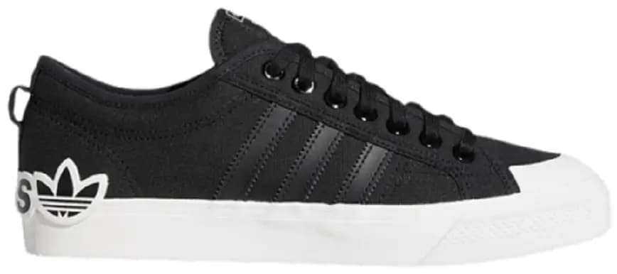 Giày Adidas Nizza 'Oversize Heel Logo Core Black Gum' EF5713 Giày Adidas Nizza 'Oversize Heel Logo Core Black Gum' EF5713