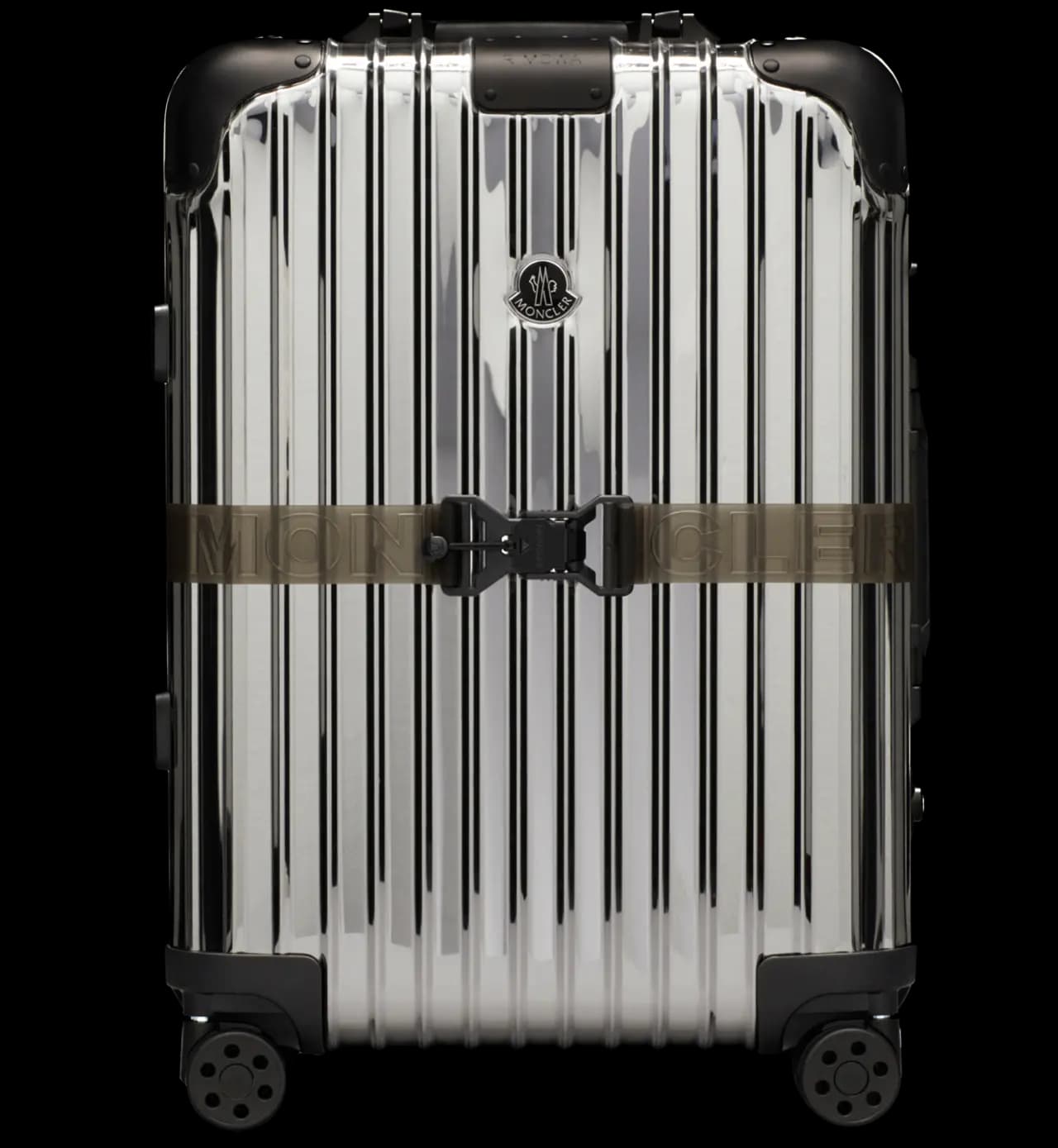 Vali Moncler Rimowa Reflection Suitcase 'Metallic Silver' F20967D7010002SQS900 Vali Moncler Rimowa Reflection Suitcase 'Metallic Silver' F20967D7010002SQS900