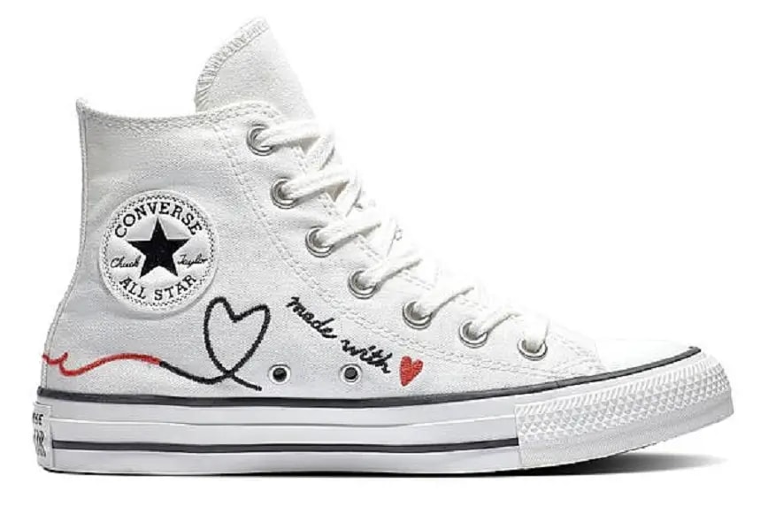 Giày Converse Chuck Taylor All Star High 'Made with Love White' 171159C — kich-thuoc: 43 Giày Converse Chuck Taylor All Star High 'Made with Love White' 171159C — kich-thuoc: 43