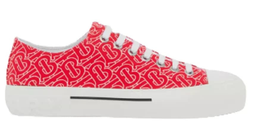 Giày Burberry Monogram Print Cotton 'Bright Red' 80523441 Giày Burberry Monogram Print Cotton 'Bright Red' 80523441