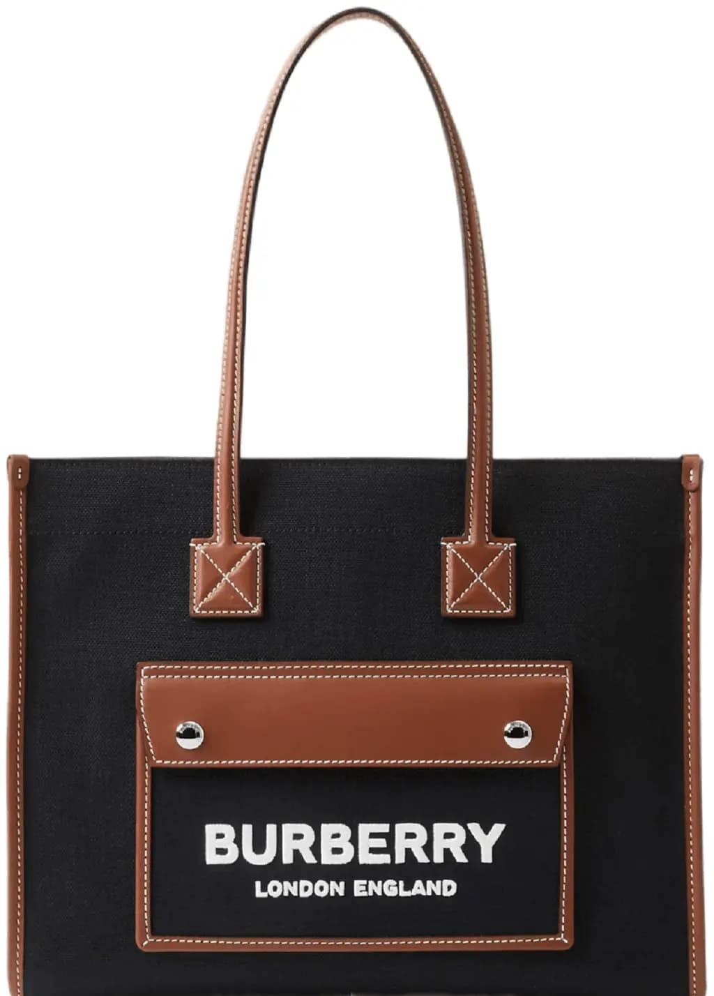Túi Burberry Two-Tone Canvas 'Black Tan' 80576001 Túi Burberry Two-Tone Canvas 'Black Tan' 80576001