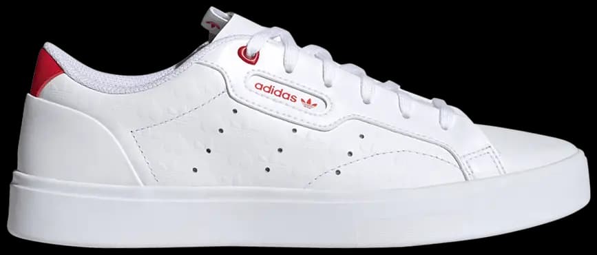 Giày Adidas Wmns Sleek 'Heart Embossed White Scarlet' FZ1829 Giày Adidas Wmns Sleek 'Heart Embossed White Scarlet' FZ1829