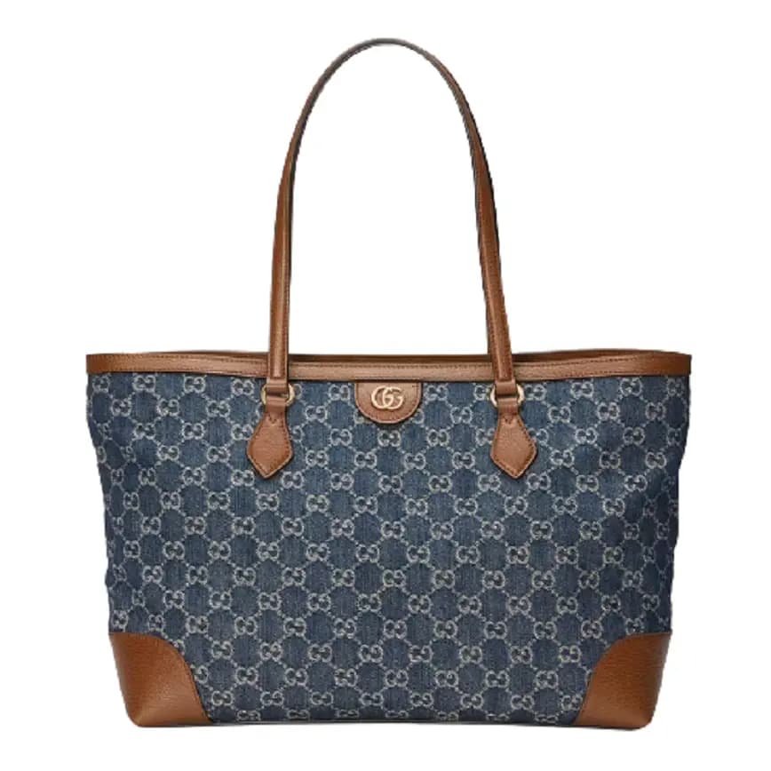 Túi Gucci Ophidia GG Medium Tote Dark Blue And Brown Leather 631685-2KQGG-8375 Túi Gucci Ophidia GG Medium Tote Dark Blue And Brown Leather 631685-2KQGG-8375