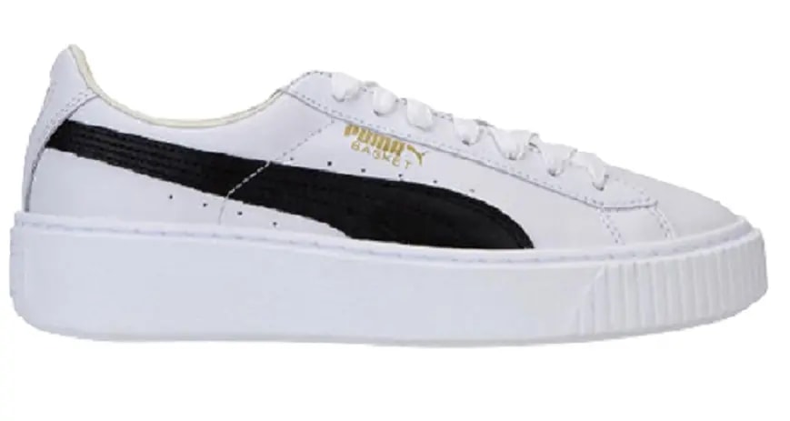 Giày Unisex Puma Basket Platform Core White Black Gold 364040-05 — kich-thuoc: 40 Giày Unisex Puma Basket Platform Core White Black Gold 364040-05 — kich-thuoc: 40