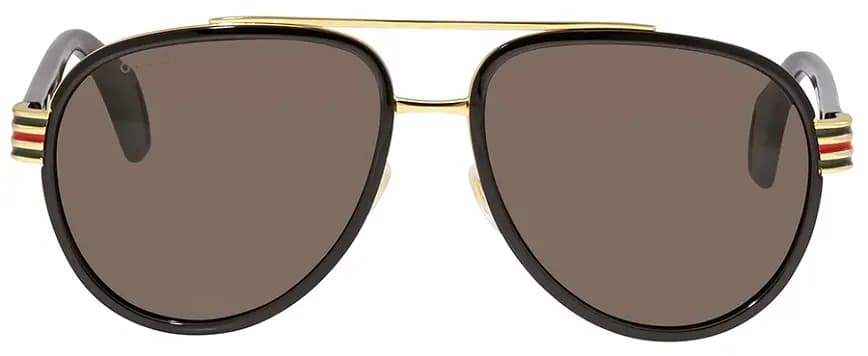 Kính Gucci Aviator Brown Aviator 'Black Gold' GG0447S-003-58 Kính Gucci Aviator Brown Aviator 'Black Gold' GG0447S-003-58