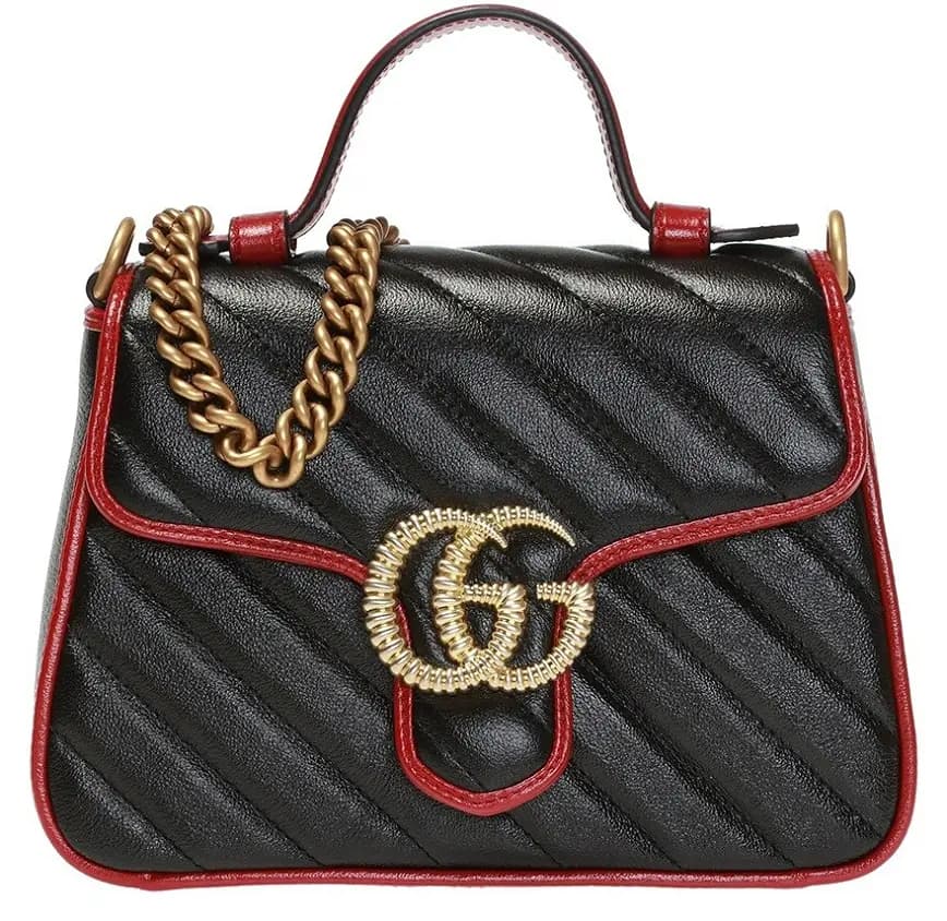 Túi Gucci GG Marmont In 'Black' Diagonal 583571-0OLFX-8277 Túi Gucci GG Marmont In 'Black' Diagonal 583571-0OLFX-8277
