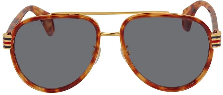 Kính Gucci Grey Aviator 'Havana' GG0447S-005-58 Kính Gucci Grey Aviator 'Havana' GG0447S-005-58