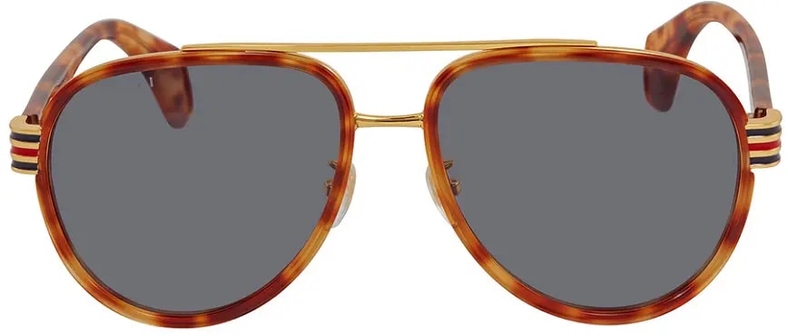 Kính Gucci Grey Aviator 'Havana' GG0447S-005-58 — kich-thuoc: lien-he-order Kính Gucci Grey Aviator 'Havana' GG0447S-005-58 — kich-thuoc: lien-he-order