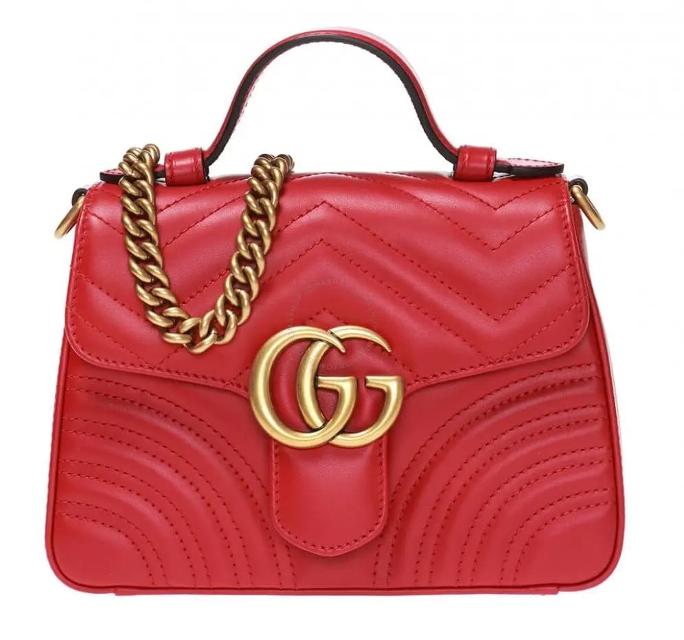 Túi Gucci Red GG Marmont Mini Top Handle Bag 547260-DTDIT-6433 Túi Gucci Red GG Marmont Mini Top Handle Bag 547260-DTDIT-6433