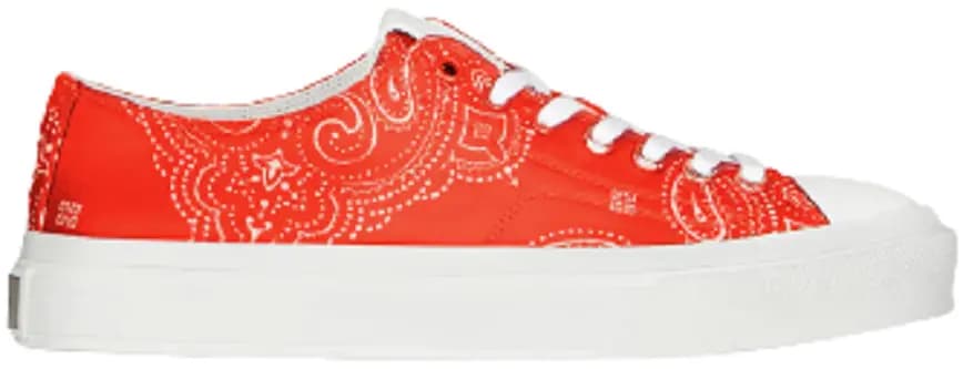 Giày Givenchy With Bandana Printed Canvas 'Red White' Giày Givenchy With Bandana Printed Canvas 'Red White'