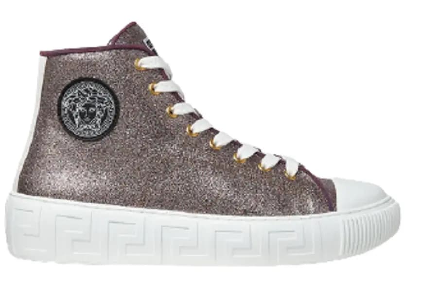 Giày Versace Greca High Top Trainers Pink 1004185-1A02718-2X04V Giày Versace Greca High Top Trainers Pink 1004185-1A02718-2X04V