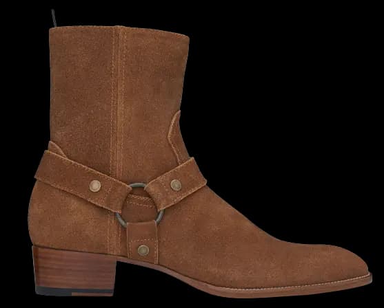 Giày Saint Laurent Wyatt Harness Boots In Suede "Nut" 443190-BPN00-5710 Giày Saint Laurent Wyatt Harness Boots In Suede "Nut" 443190-BPN00-5710