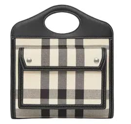 Túi Burberry Mini Check Canvas and Leather Pocket Bag 'Butter Beige Black' Túi Burberry Mini Check Canvas and Leather Pocket Bag 'Butter Beige Black'