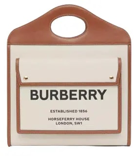 Túi Burberry Medium Two-tone Canvas Leather Pocket Bag 'Natural Malt Brown' Túi Burberry Medium Two-tone Canvas Leather Pocket Bag 'Natural Malt Brown'