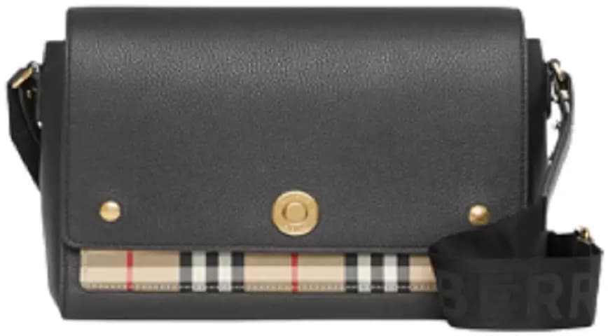 Túi Burberry Leather and Vintage Check Note Crossbody Bag 'Black' Túi Burberry Leather and Vintage Check Note Crossbody Bag 'Black'