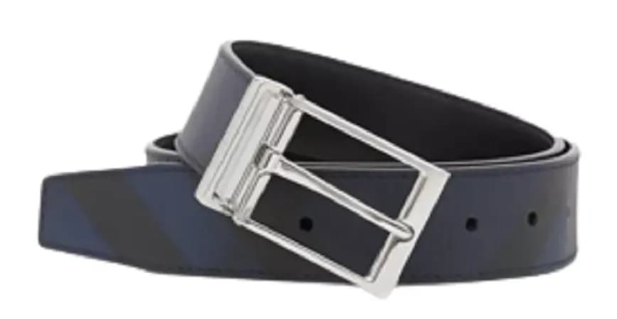 Thắt Lưng Burberry Reversible London Check and Leather Belt 'Navy' p80401901 Thắt Lưng Burberry Reversible London Check and Leather Belt 'Navy' p80401901