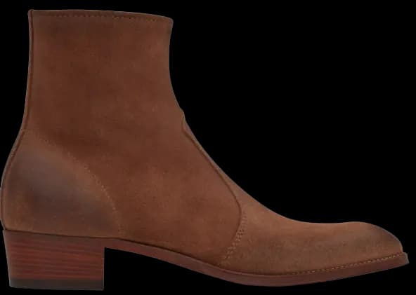 Giày Saint Laurent Wyatt Zipped Boots In Suede 66928525T002749 Giày Saint Laurent Wyatt Zipped Boots In Suede 66928525T002749