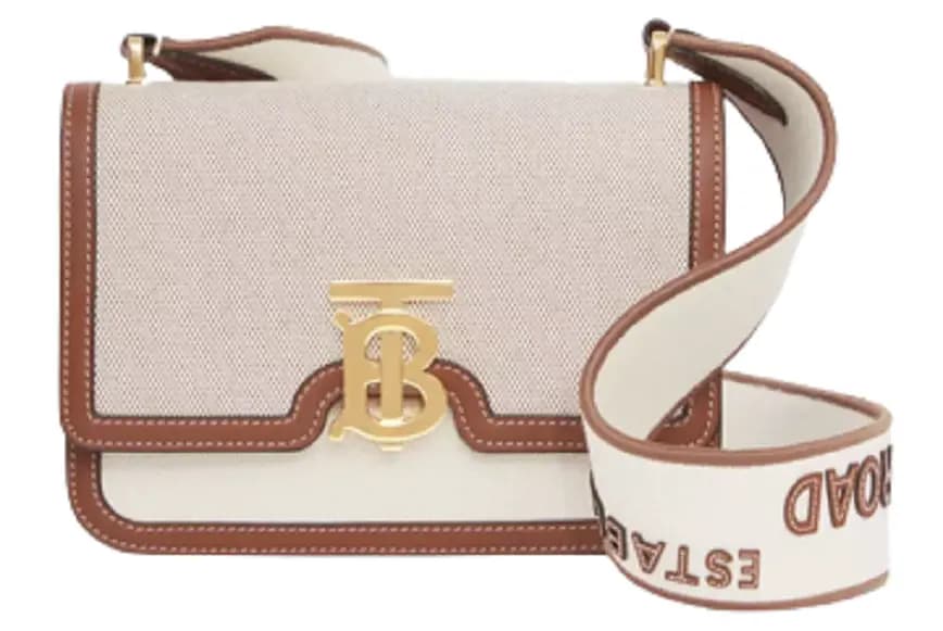 Túi Burberry Small Cotton Canvas and Leather TB Bag 'Soft Fawn Ecru' p80424191 Túi Burberry Small Cotton Canvas and Leather TB Bag 'Soft Fawn Ecru' p80424191