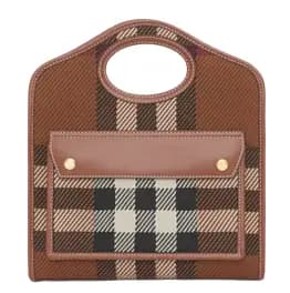 Túi Burberry Mini Knitted Check Leather Pocket Bag 'Dark Birch Brown' Túi Burberry Mini Knitted Check Leather Pocket Bag 'Dark Birch Brown'