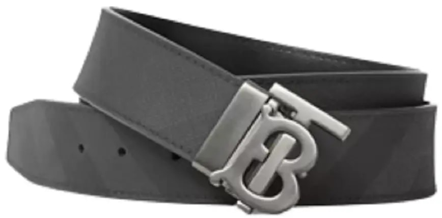 Thắt Lưng Burberry Reversible Monogram Motif London Check Belt 'Dark Charcoal Black' p80440641 Thắt Lưng Burberry Reversible Monogram Motif London Check Belt 'Dark Charcoal Black' p80440641